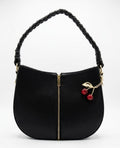 Black Braided Handle Luna Bag