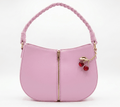 Pink Braided Handle Luna Bag