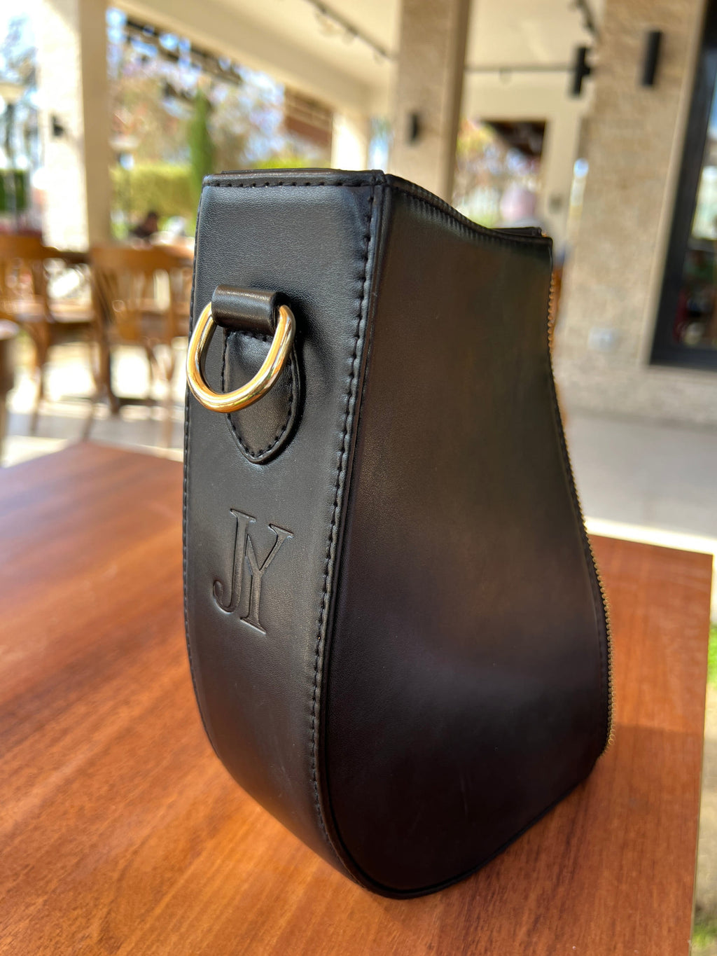 Demi-Lune – Black Leather Interchangeable Half for  Bag System