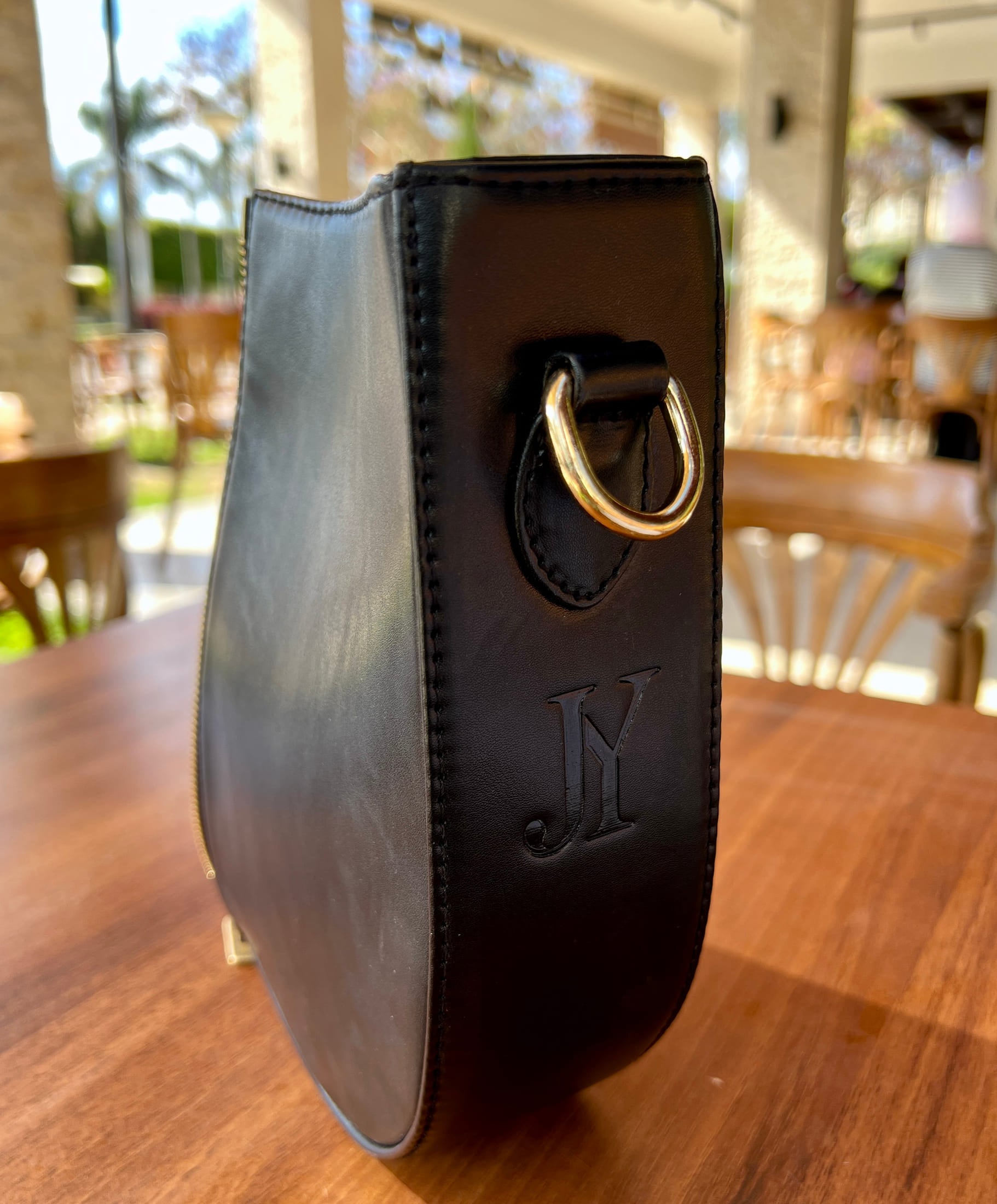 Demi-Lune – Black Leather Interchangeable Half for  Bag System