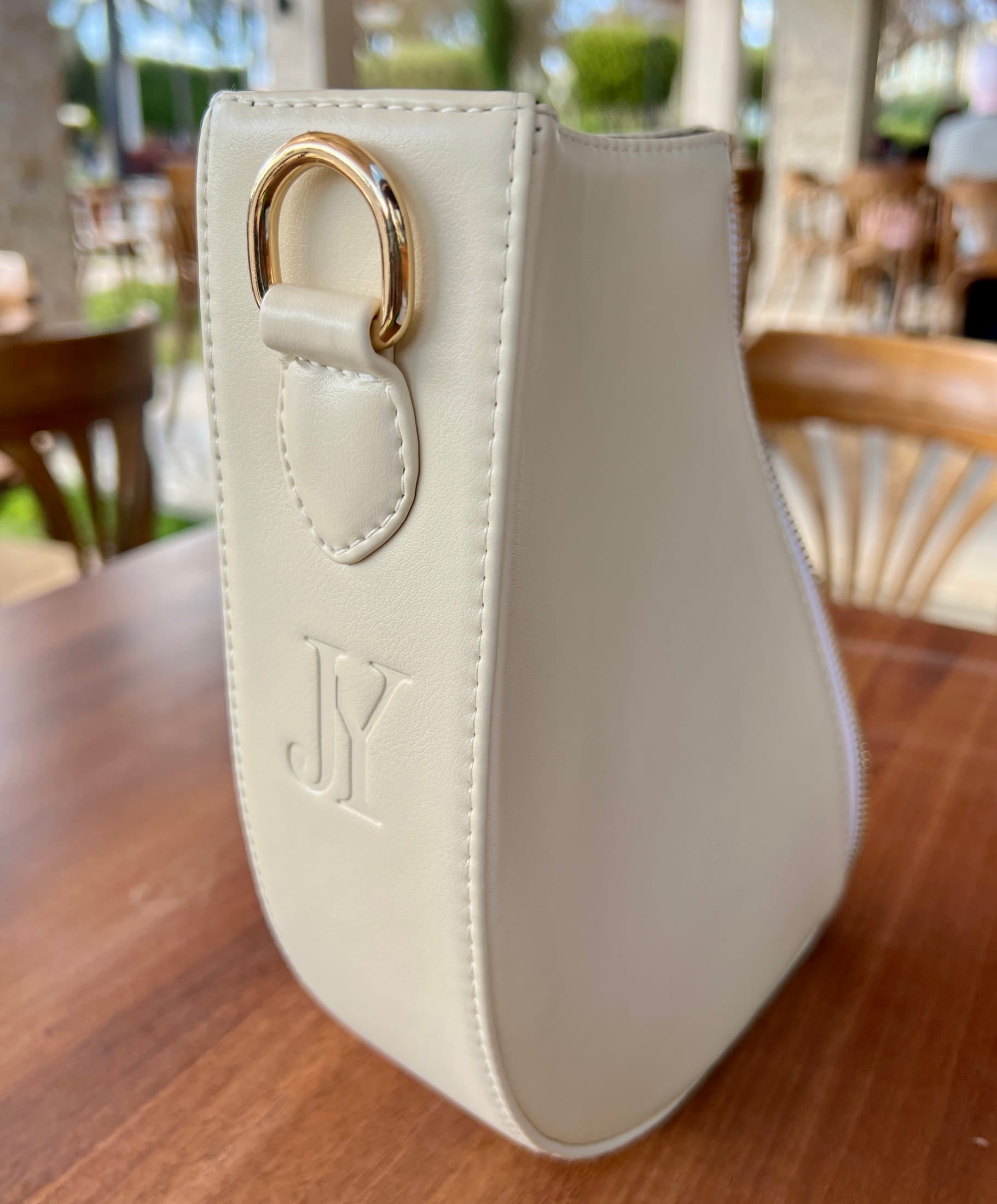 Demi-Lune – Off-White Leather Interchangeable Half for Bag System