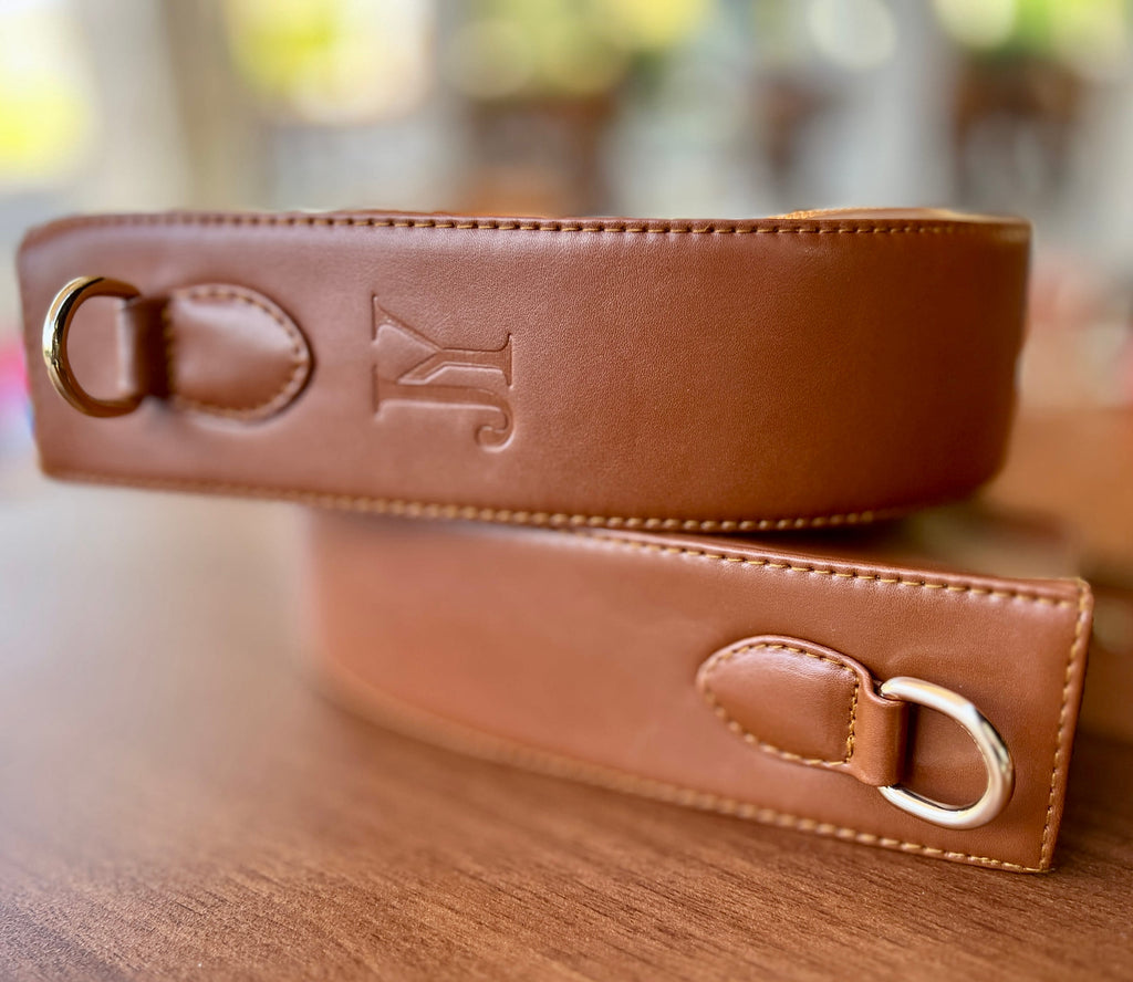 Brown Braided Handle Luna Bag