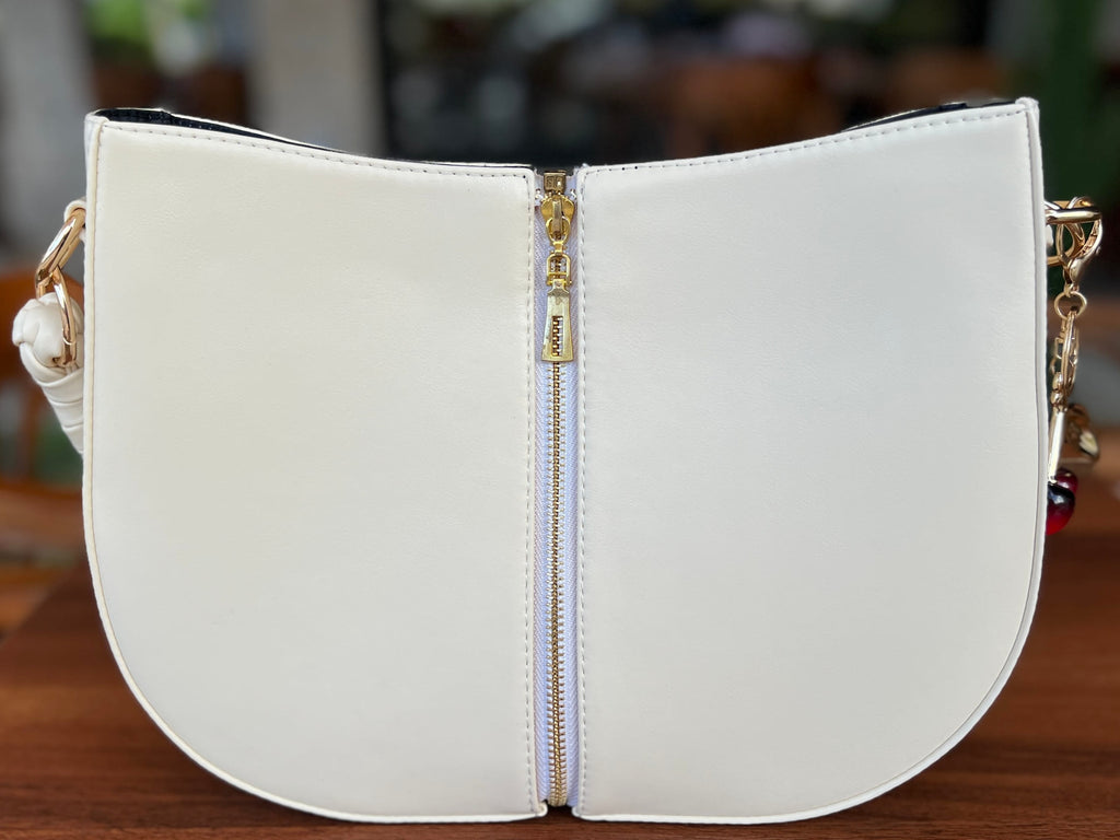 Off-White Braided Handle Luna Bag