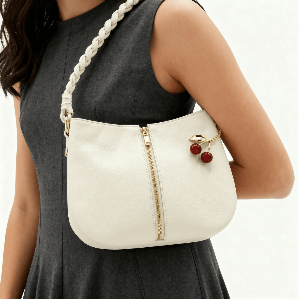 Off-White Braided Handle Luna Bag