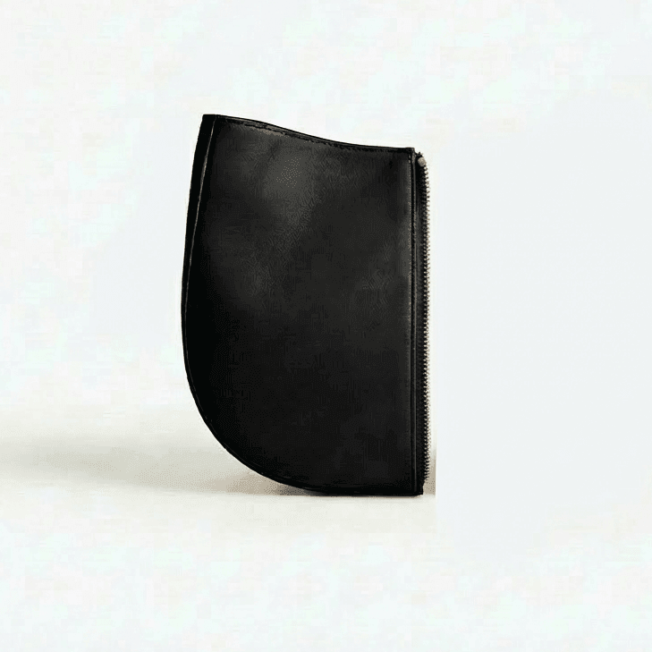 Demi-Lune – Black Leather Interchangeable Half for  Bag System